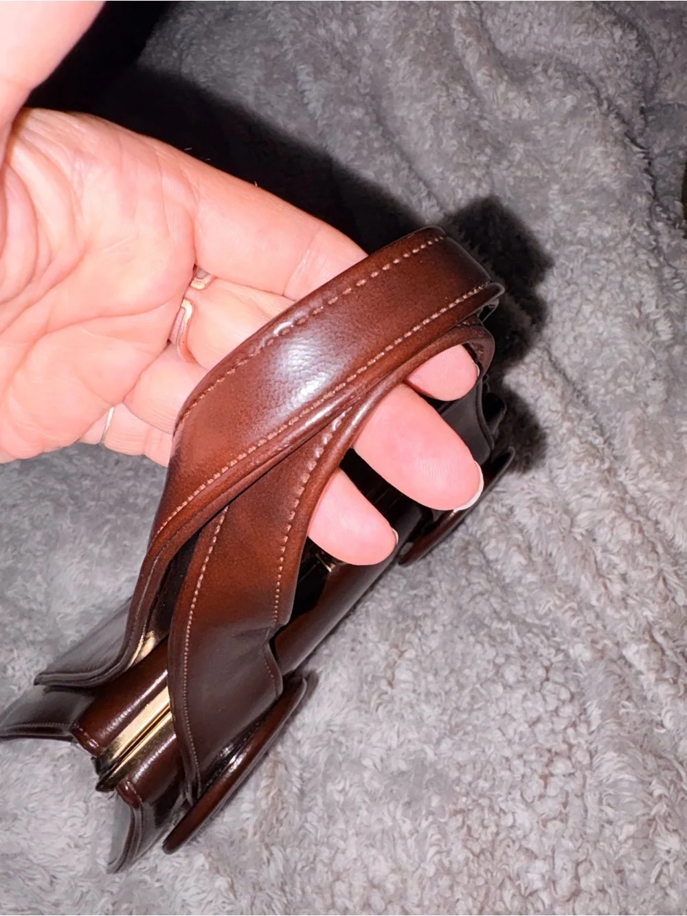 Vintage Brown Faux Leather Handbag